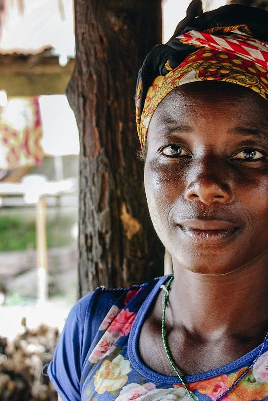 A woman looking confidently at the camera