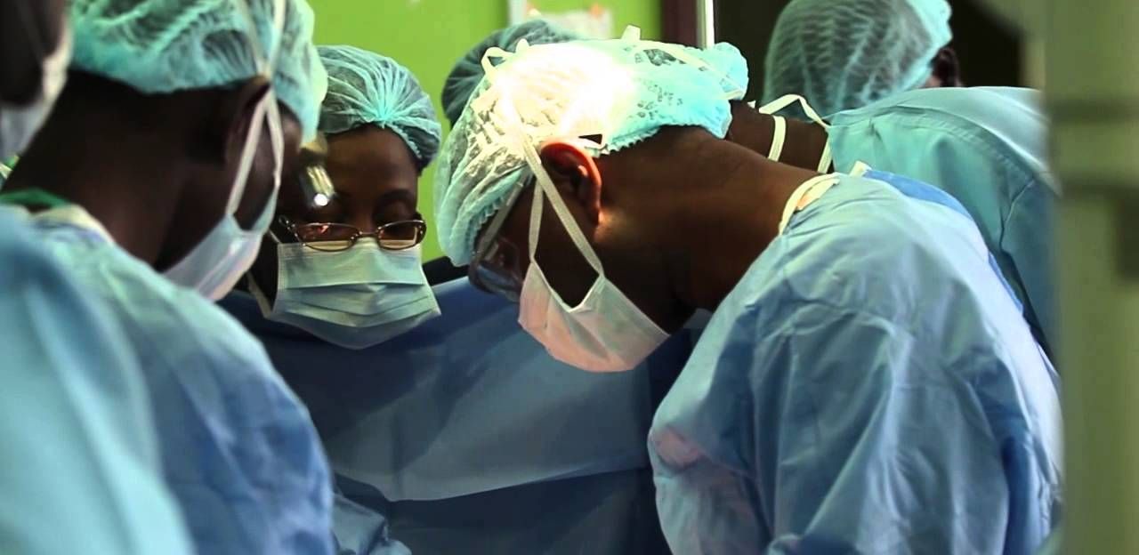 Medical team providing surgery